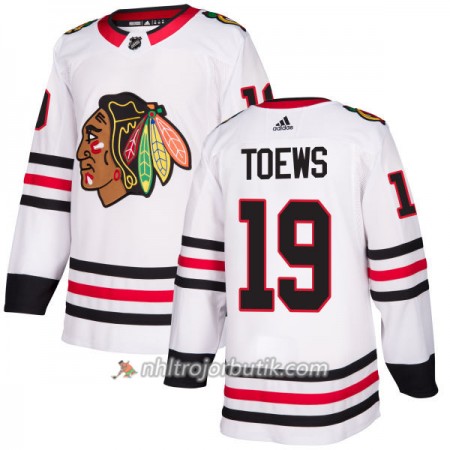Män Ishockey Chicago Blackhawks Tröja Jonathan Toews 19 Adidas 2017-2018 Vit Authentic